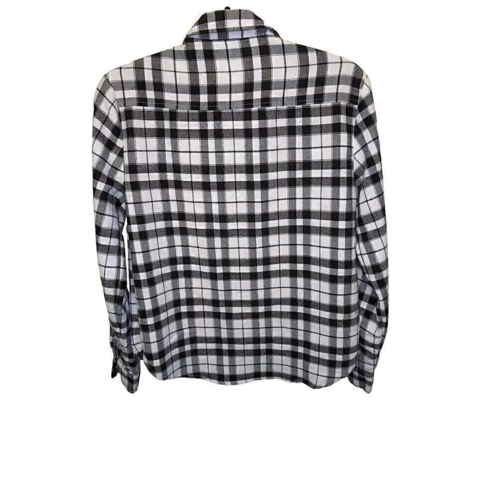 Juniors' Long Sleeve Ruffled Woven Shirt Size Medium